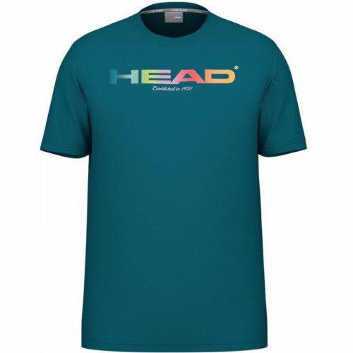 Camiseta Head Rainbow Azul Teal