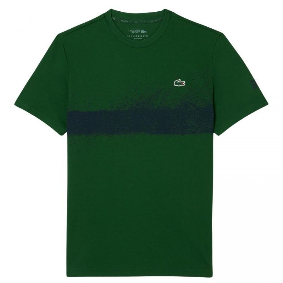 Camiseta Lacoste Novak Djokovic Verde Azul Marino