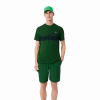Camiseta Lacoste Novak Djokovic Verde Azul Marino