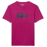 T-shirt Lacoste Sport Fuchsia bleu marine