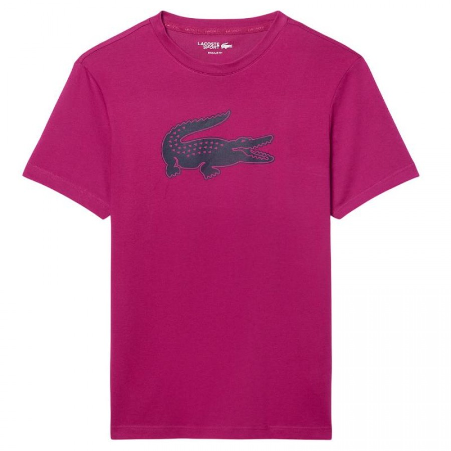 T-shirt Lacoste Sport Fuchsia bleu marine