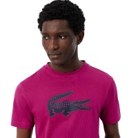 T-shirt Lacoste Sport Fuchsia bleu marine