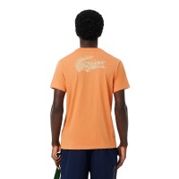T-shirt orange graphique Lacoste Sport