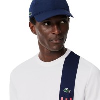 Camiseta Lacoste Sport Ultra Dry Blanco Azul Marino