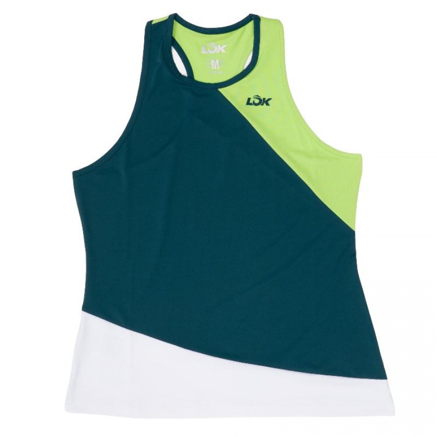 Camiseta Lok Gross Blanco Verde Mujer