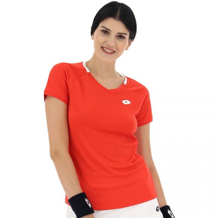 T-shirt femme Lotto Squadra II orange