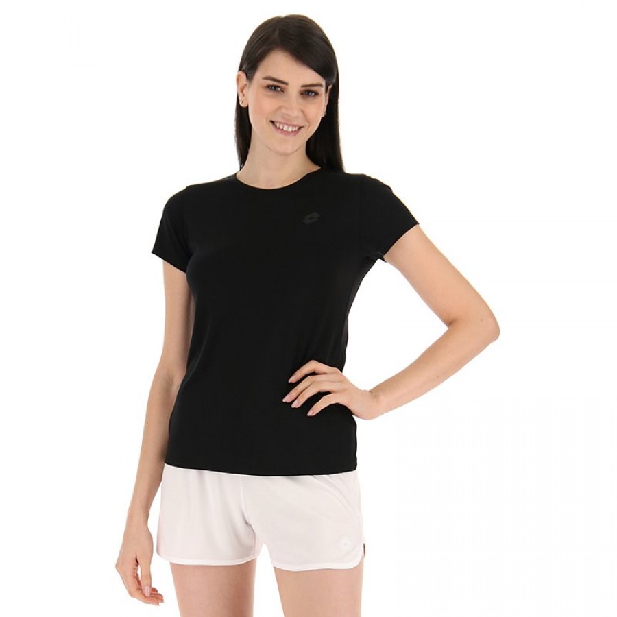 T-shirt a manches courtes Lotto MSP Femmes Noires PADELPOINT T-shirt a manches courtes Lotto MSP Femmes Noires