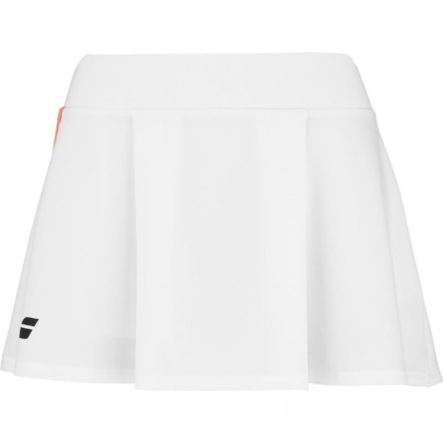 Falda Babolat Joue Blanco Naranja Junior