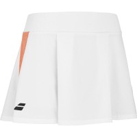 Falda Babolat Joue Blanco Naranja Junior
