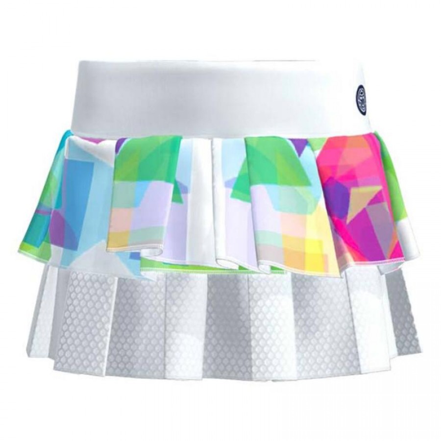Falda Bidi Badu Kaleido Pleated Blanco Mix Junior