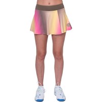 Falda Bidi Badu Spectrum Printed Wavy Marron Amarillo