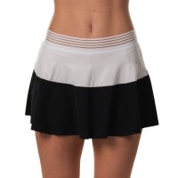 Falda Drop Shot Luna Blanco Negro