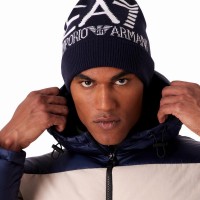 Gorro Armani EA7 Beanie Azul Armani Blanco