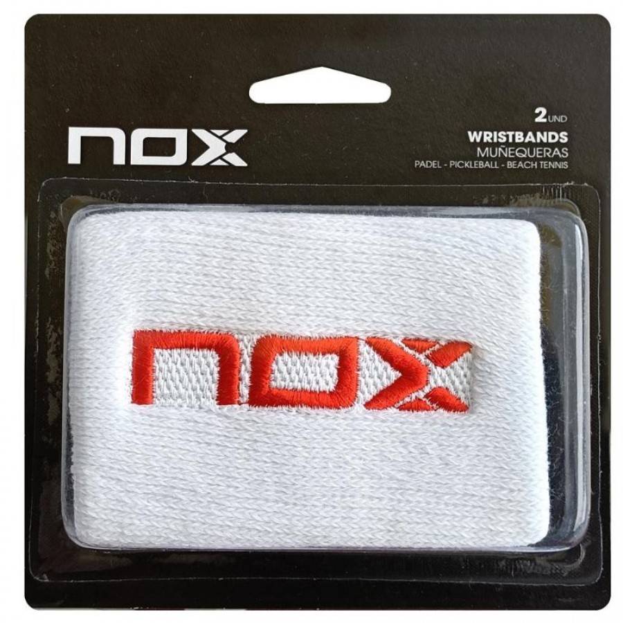 Bracelets Nox Logo Blanc Rouge 2 Unités PADELPOINT Bracelets Nox Logo Blanc Rouge 2 Unités