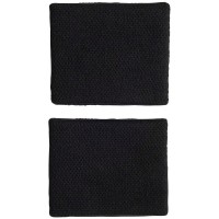 Muñequeras Adidas Negro Blanco 2 Unidades
