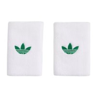 Muñequeras Adidas Originals Largas Blanco Verde 2 Unidades