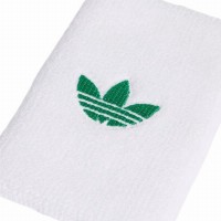 Muñequeras Adidas Originals Largas Blanco Verde 2 Unidades