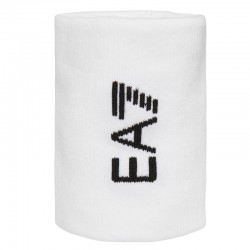 Armani EA7 Tennis Pro Pulseiras Brancas Longas Pretas 2 Unidades