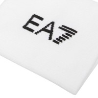 Armani EA7 Tennis Pro Pulseiras Brancas Longas Pretas 2 Unidades