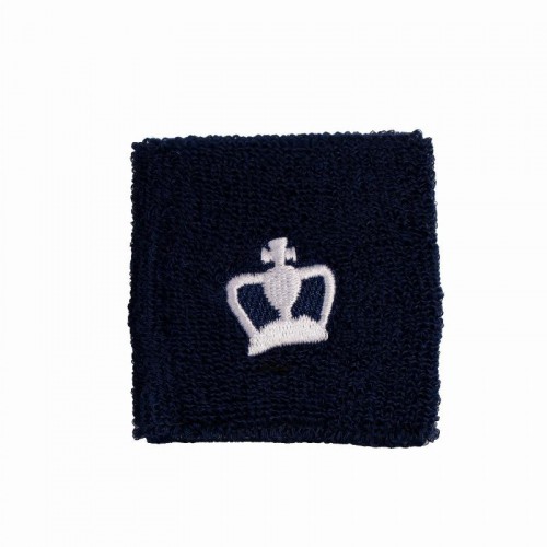 Muñequeras Black Crown Cortas Azul Marino Blanco 2 Unidades