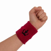 Muñequeras Black Crown Cortas Rosa Fluor 2 Unidades
