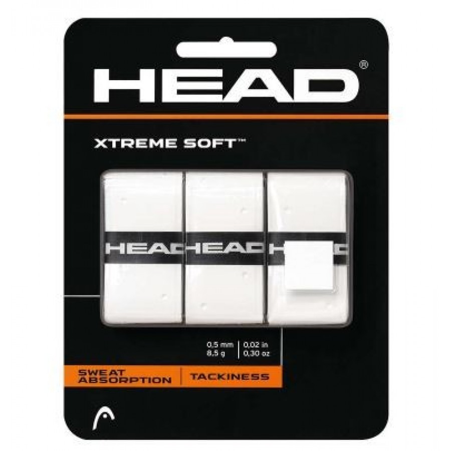 OVERGRIPS PADEL Head Xtreme Soft 3 Unites Blanches PADELPOINT OVERGRIPS PADEL Head Xtreme Soft 3 Unites Blanches
