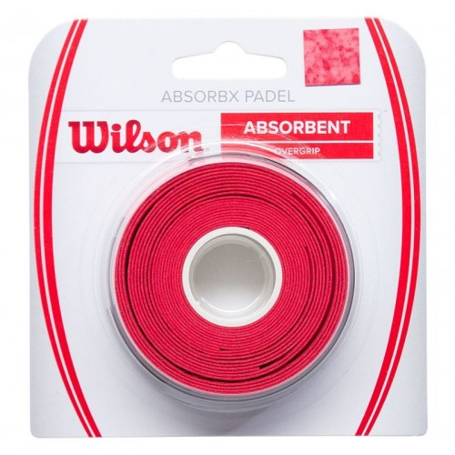 Wilson AbsorbX Padel Red Overgrips 3 unidades