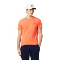 Pack Lacoste Novak Djokovic T-shirt orange et casquette blanche