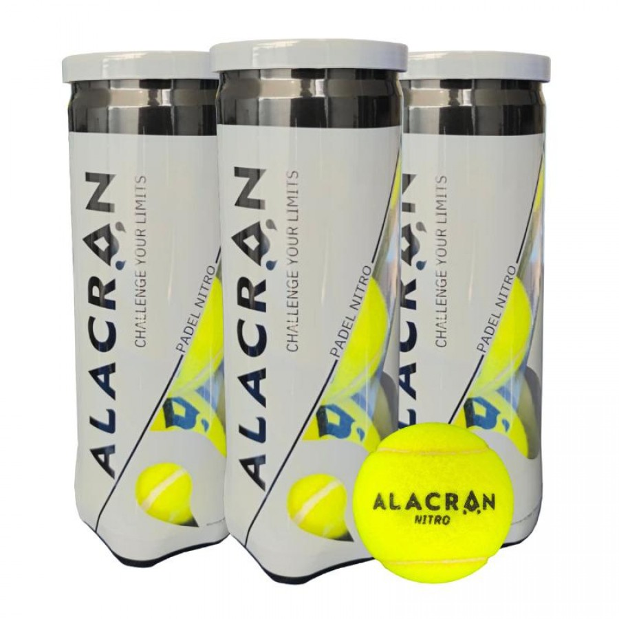 Pack de 3 Botes de Pelotas Alacran Nitro PADELPOINT Pack de 3 Botes de Pelotas Alacran Nitro