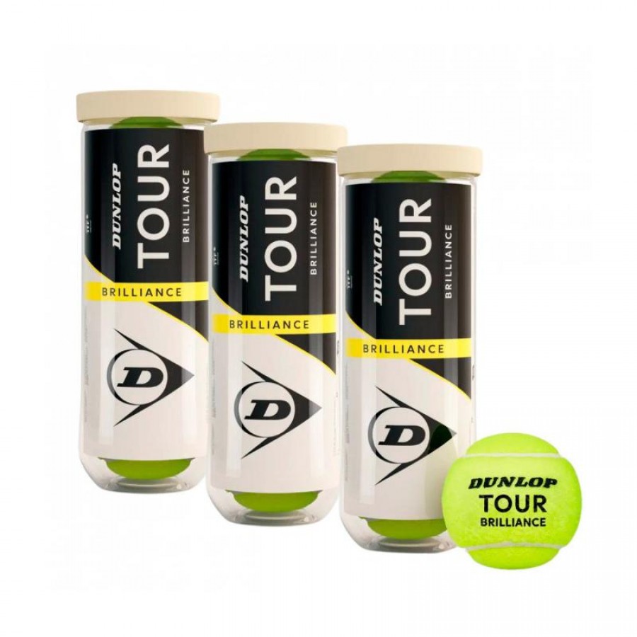 Pack de 3 Botes de Pelotas Dunlop Tour Brillance