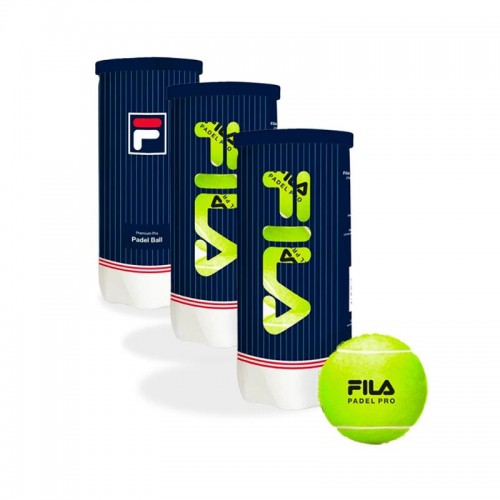 Pack de 3 Botes de Pelotas Fila Padel Premium Pro