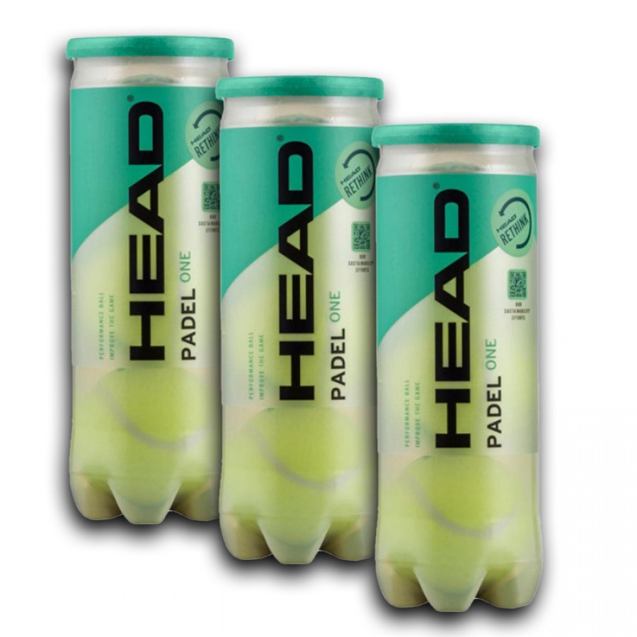 Pack de 3 Botes de Pelotas Head One PADELPOINT Pack de 3 Botes de Pelotas Head One