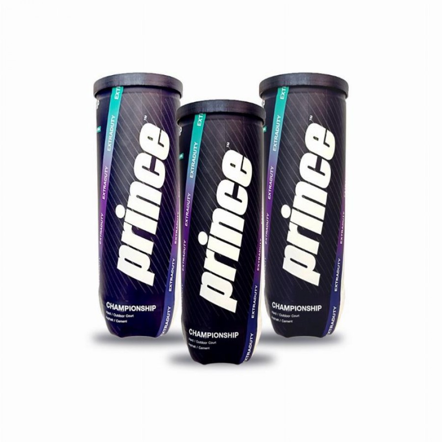 Lot de 3 bidons de balle Prince Championship Extraduty PADELPOINT Lot de 3 bidons de balle Prince Championship Extraduty