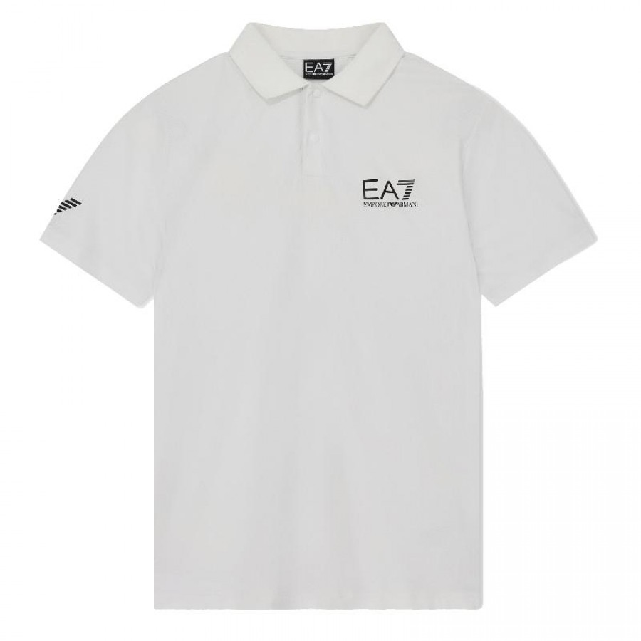 Armani EA7 Ventus 7 Camisa Polo Branco Azul Armani