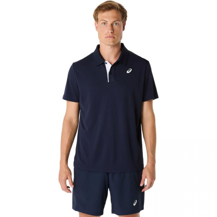 Polo Asics Court Azul Medianoche
