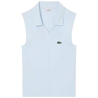 Polo Lacoste Tight Fit Azul Claro Mujer
