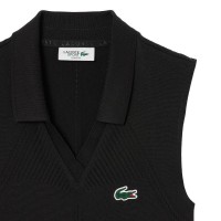 Polo Lacoste Tight Fit Negro Mujer