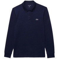 Polo Manga Larga Lacoste Regular Fit Algodon Azul Marino