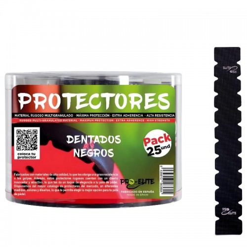 Protector Pro Elite Dentado Negro 25 Unidades