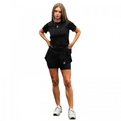 Courte Drybreak Dryquick Negro Mujer