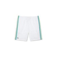 Short Lacoste Polyester Recycle Blanc Vert PADELPOINT Short Lacoste Polyester Recycle Blanc Vert