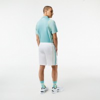 Short Lacoste Polyester Recycle Blanc Vert PADELPOINT Short Lacoste Polyester Recycle Blanc Vert