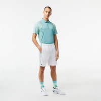 Short Lacoste Polyester Recycle Blanc Vert PADELPOINT Short Lacoste Polyester Recycle Blanc Vert