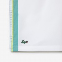 Short Lacoste Polyester Recycle Blanc Vert PADELPOINT Short Lacoste Polyester Recycle Blanc Vert