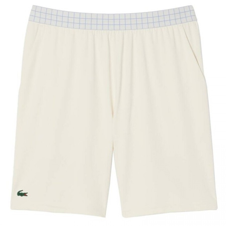 Short Lacoste Tenis Ultra Dry Blanco Roto