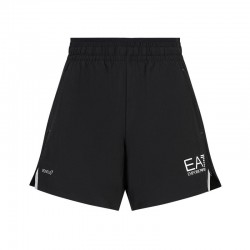 Shorts femininos pretos Armani EA7 Ventus 7