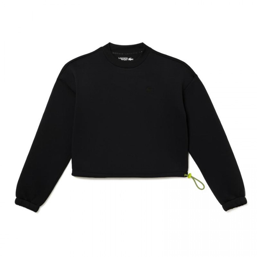 Sweatshirt Lacoste Sport Adjustable Black Women PADELPOINT Sweatshirt Lacoste Sport Adjustable Black Women