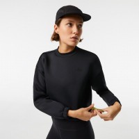 Sweatshirt Lacoste Sport Adjustable Black Women PADELPOINT Sweatshirt Lacoste Sport Adjustable Black Women