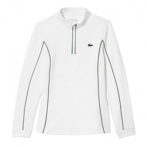 Sudadera Lacoste Ultra Dry Blanco Verde Mujer