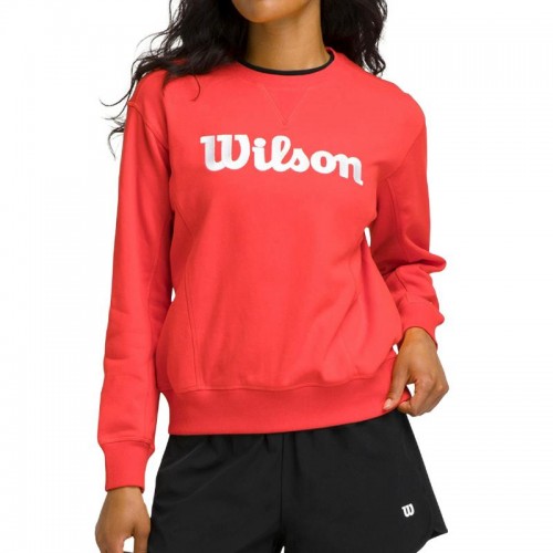 Moletom Vermelho Feminino da Wilson Team Crew